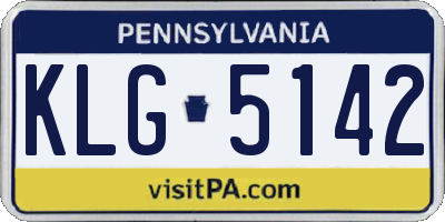 PA license plate KLG5142