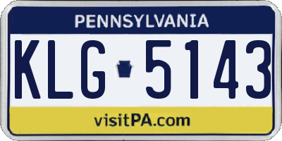 PA license plate KLG5143