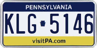 PA license plate KLG5146