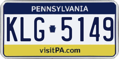 PA license plate KLG5149
