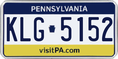 PA license plate KLG5152