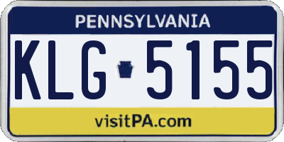 PA license plate KLG5155