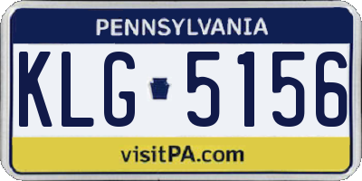 PA license plate KLG5156