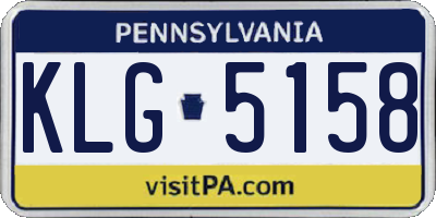 PA license plate KLG5158