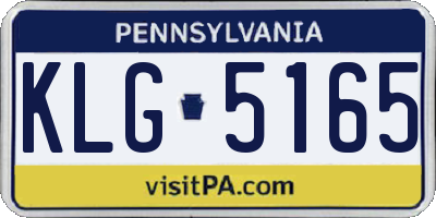 PA license plate KLG5165