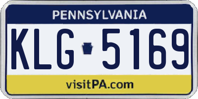 PA license plate KLG5169