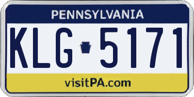 PA license plate KLG5171