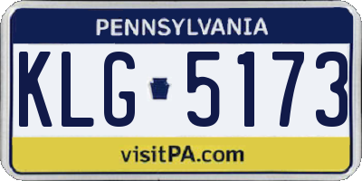 PA license plate KLG5173