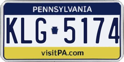 PA license plate KLG5174