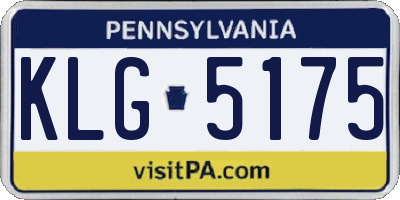 PA license plate KLG5175