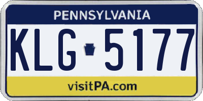 PA license plate KLG5177