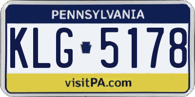 PA license plate KLG5178