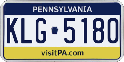 PA license plate KLG5180