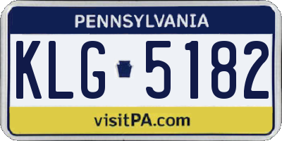 PA license plate KLG5182