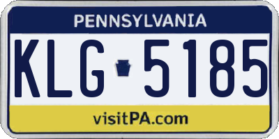 PA license plate KLG5185