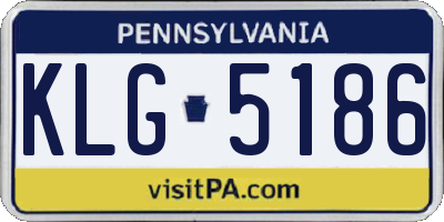 PA license plate KLG5186