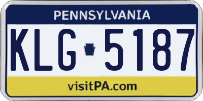 PA license plate KLG5187