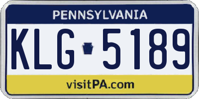 PA license plate KLG5189