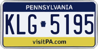 PA license plate KLG5195
