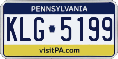 PA license plate KLG5199