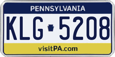 PA license plate KLG5208