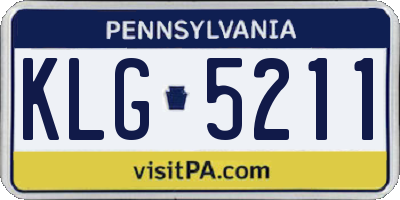 PA license plate KLG5211