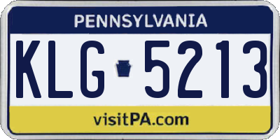 PA license plate KLG5213