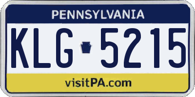 PA license plate KLG5215