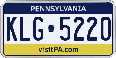 PA license plate KLG5220