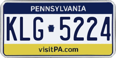 PA license plate KLG5224