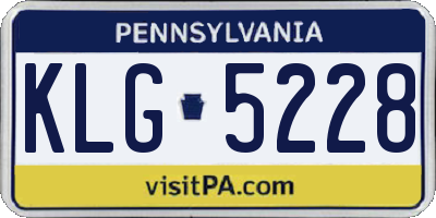 PA license plate KLG5228