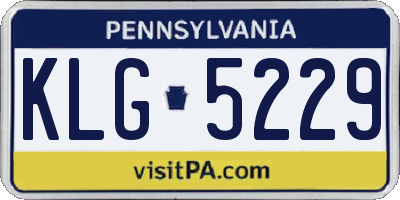 PA license plate KLG5229