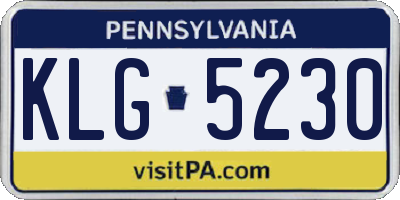 PA license plate KLG5230