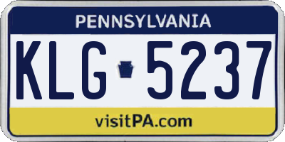 PA license plate KLG5237