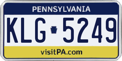 PA license plate KLG5249