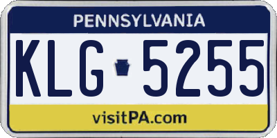 PA license plate KLG5255