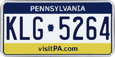 PA license plate KLG5264