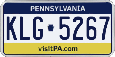 PA license plate KLG5267