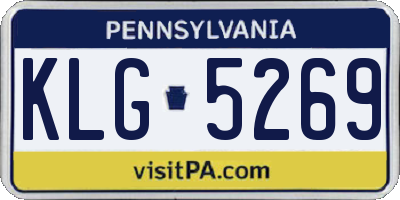 PA license plate KLG5269