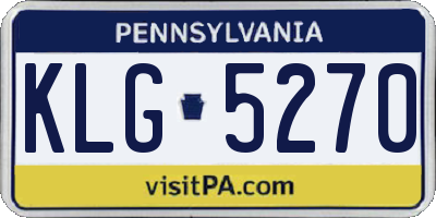 PA license plate KLG5270