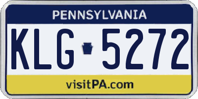 PA license plate KLG5272