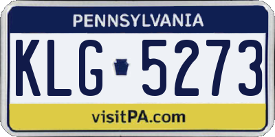 PA license plate KLG5273