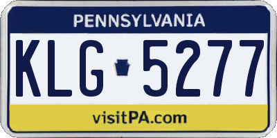 PA license plate KLG5277