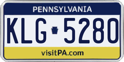 PA license plate KLG5280