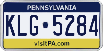 PA license plate KLG5284