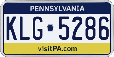 PA license plate KLG5286
