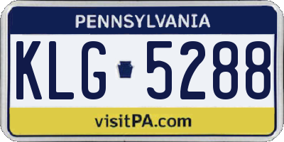 PA license plate KLG5288