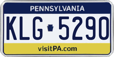 PA license plate KLG5290