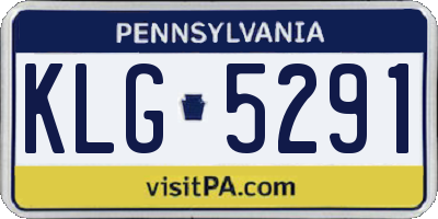 PA license plate KLG5291