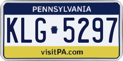 PA license plate KLG5297